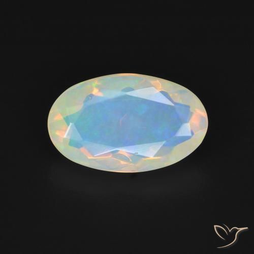 1.42ct Naturel Multicolore Opale, ovale, Transparent