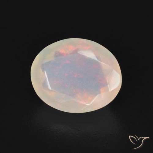 Opale Multicolore naturelle ovale, 1.44 ct, Transparent