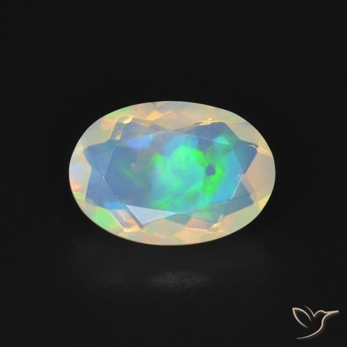 1.22ct Naturel Multicolore Opale, ovale, Transparent