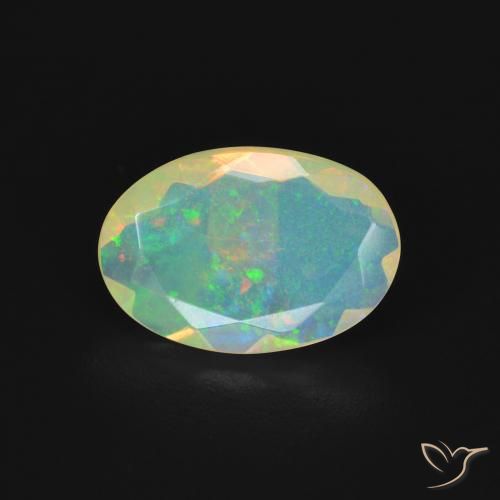 1.23ct Naturel Multicolore Opale, ovale, Transparent, Photo A