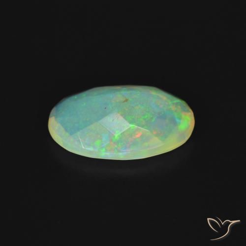 Opale Multicolore naturelle ovale, 1.23 ct, Transparent