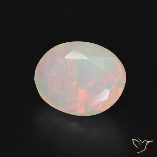 Opale Multicolore naturelle ovale, 0.98 ct, Translucide