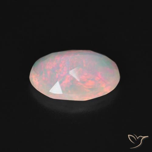 Opale Multicolore naturelle ovale, 1.20 ct, Translucide