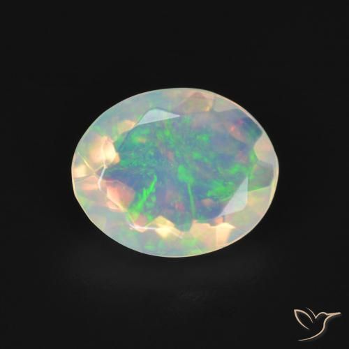1.30ct Naturel Multicolore Opale, ovale, Transparent