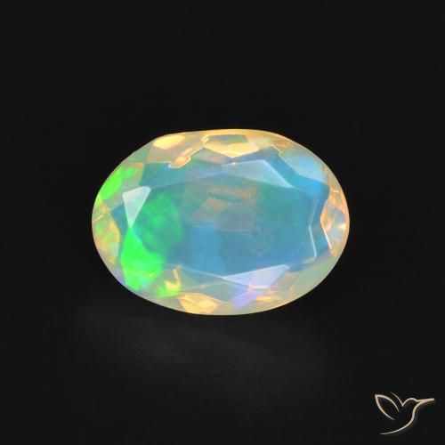 1.18ct Naturel Multicolore Opale, ovale, Transparent, Photo A