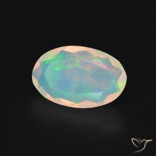 Opale Multicolore naturelle ovale, 0.94 ct, Transparent