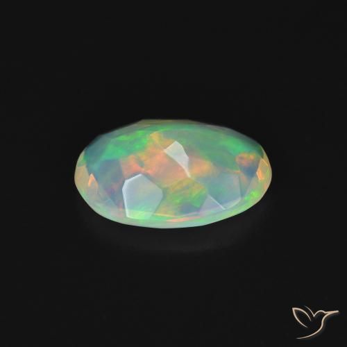 Opale Multicolore naturelle ovale, 0.84 ct, Transparent