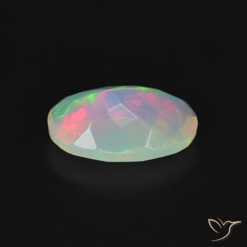 Opale Multicolore naturelle ovale, 1.12 ct, Transparent