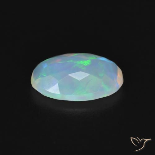 Opale Multicolore naturelle ovale, 1.03 ct, Transparent
