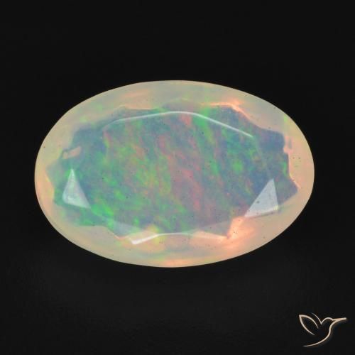 1.96ct Naturel Blanc multicolore Opale, ovale, Transparent, Photo A