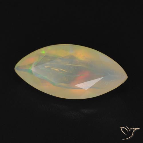 Opale Blanc multicolore naturelle Marquise, 0.93 ct, Transparent