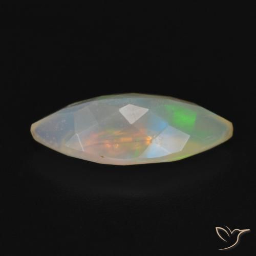 Opale Blanc multicolore naturelle Marquise, 0.93 ct, Transparent