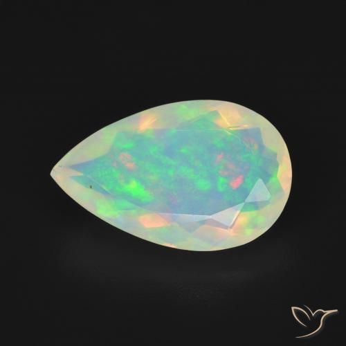 2.58ct Naturel Multicolore Opale, En forme de poire, Transparent