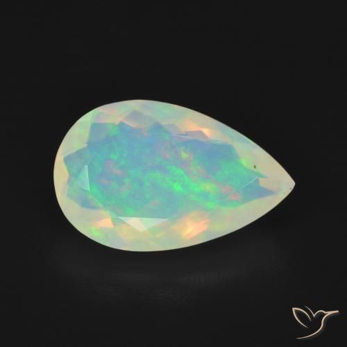 Opale Multicolore naturelle En forme de poire, 2.58 ct, Transparent