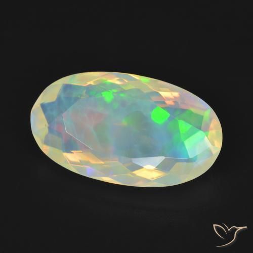 Opale Multicolore naturelle ovale, 3.51 ct, Transparent