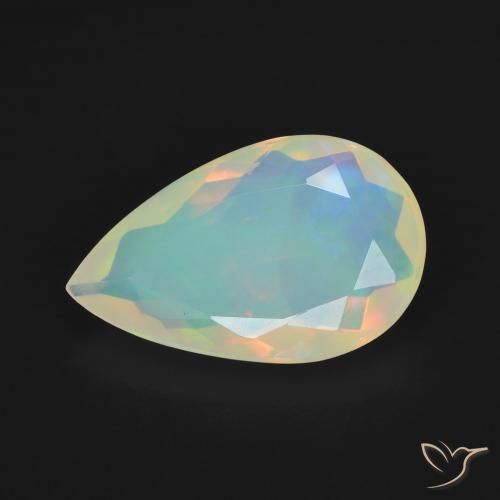 2.62ct Naturel Multicolore Opale, En forme de poire, Transparent