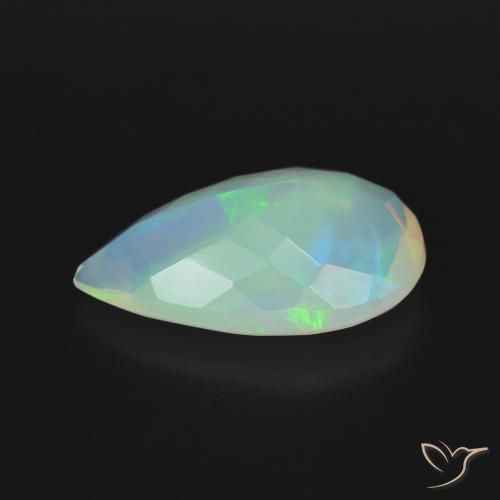 Opale Multicolore naturelle En forme de poire, 2.62 ct, Transparent