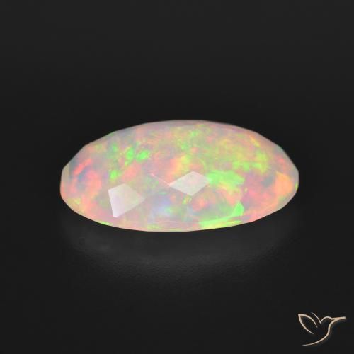 Opale Multicolore naturelle ovale, 3.57 ct, Transparent