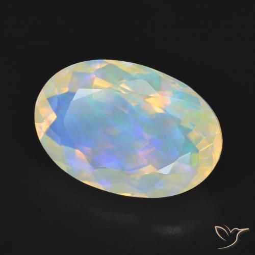 Opale Multicolore naturelle ovale, 5.06 ct, Transparent