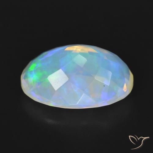 Opale Multicolore naturelle ovale, 5.06 ct, Transparent