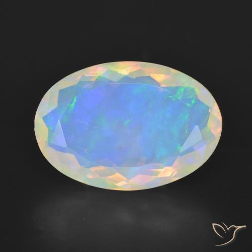 Opale Multicolore naturelle ovale, 5.13 ct, Transparent