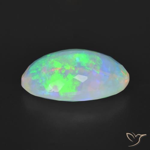 Opale Multicolore naturelle ovale, 5.13 ct, Transparent