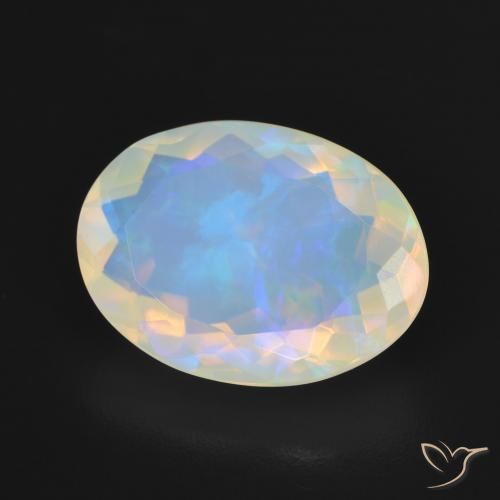 Opale Multicolore naturelle ovale, 3.54 ct, Transparent