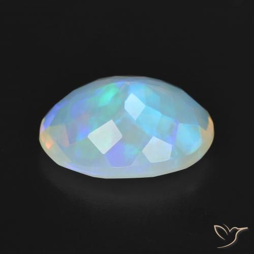 Opale Multicolore naturelle ovale, 3.54 ct, Transparent