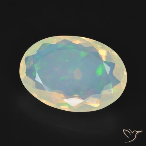 Opale Multicolore naturelle ovale, 5.16 ct, Transparent