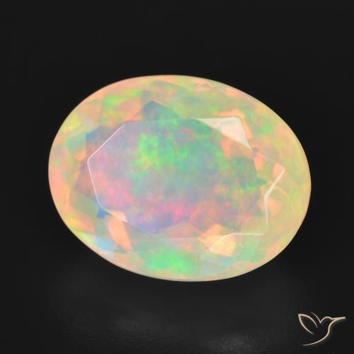 Opale Multicolore naturelle ovale, 4.25 ct, Transparent