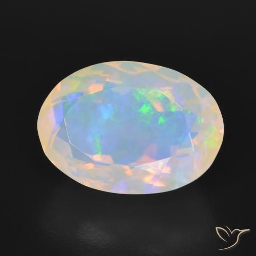 Opale Multicolore naturelle ovale, 4.14 ct, Transparent