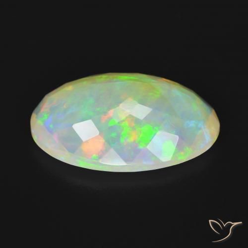 Opale Multicolore naturelle ovale, 3.93 ct, Transparent