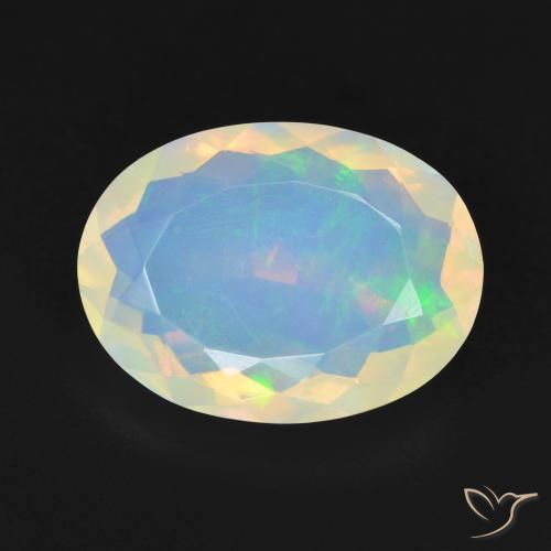 3.89ct Naturel Multicolore Opale, ovale, Transparent
