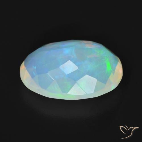 Opale Multicolore naturelle ovale, 3.89 ct, Transparent