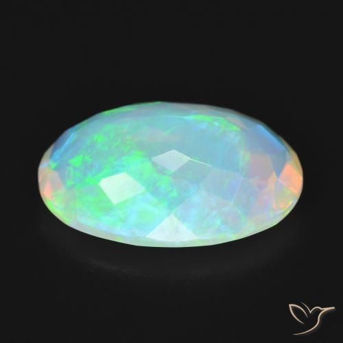 Opale Multicolore naturelle ovale, 4.44 ct, Transparent