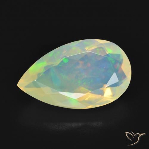 3.12ct Naturel Multicolore Opale, En forme de poire, Transparent, Photo A