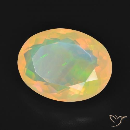 Opale Multicolore naturelle ovale, 4.16 ct, Transparent