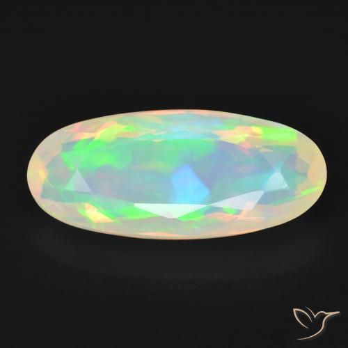 4.21ct Naturel Multicolore Opale, ovale, Transparent