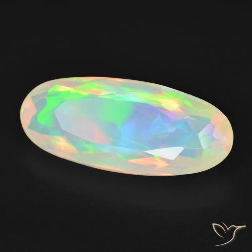 Opale Multicolore naturelle ovale, 4.21 ct, Transparent