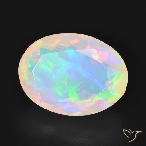 Opale Multicolore naturelle ovale, 4.19 ct, Transparent
