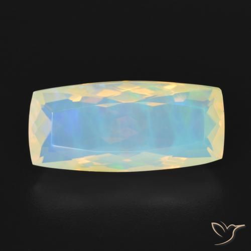 3.27ct Naturel Multicolore Opale, Coussin, Transparent, Photo A