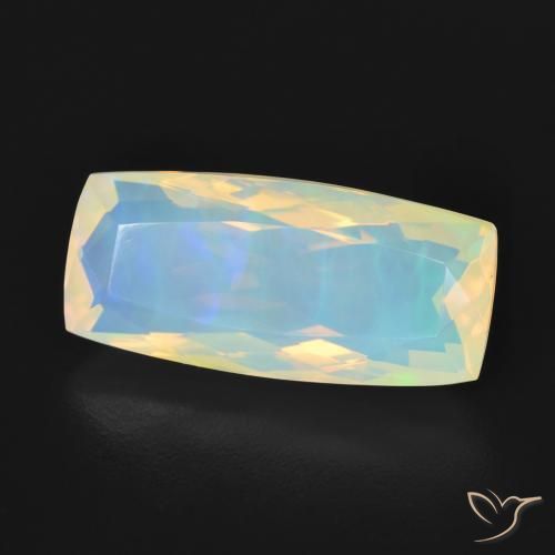 Opale Multicolore naturelle Coussin, 3.27 ct, Transparent