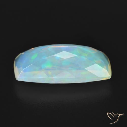 Opale Multicolore naturelle Coussin, 3.27 ct, Transparent