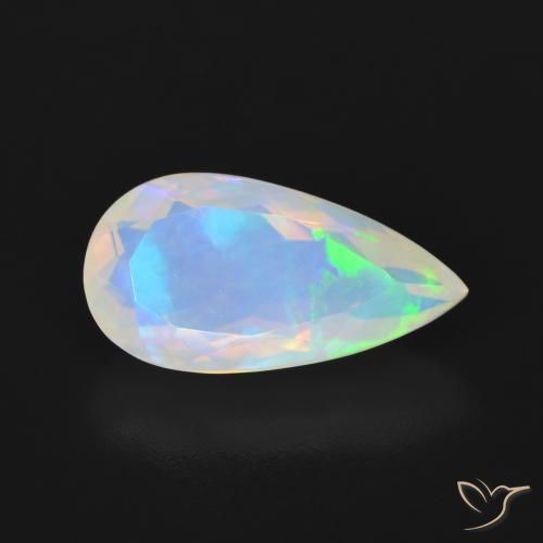 3.16ct Naturel Multicolore Opale, En forme de poire, Transparent