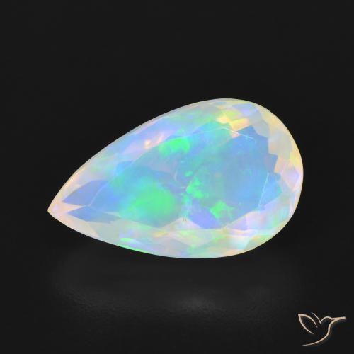 3.03ct Naturel Multicolore Opale, En forme de poire, Transparent, Photo A