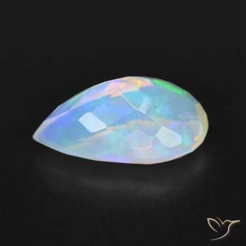 Opale Multicolore naturelle En forme de poire, 3.03 ct, Transparent