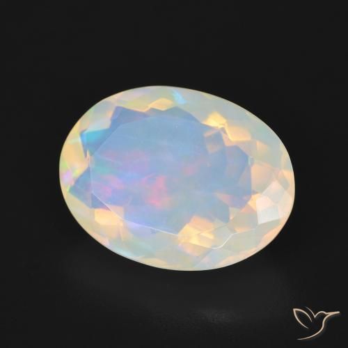 Opale Multicolore naturelle ovale, 3.67 ct, Transparent