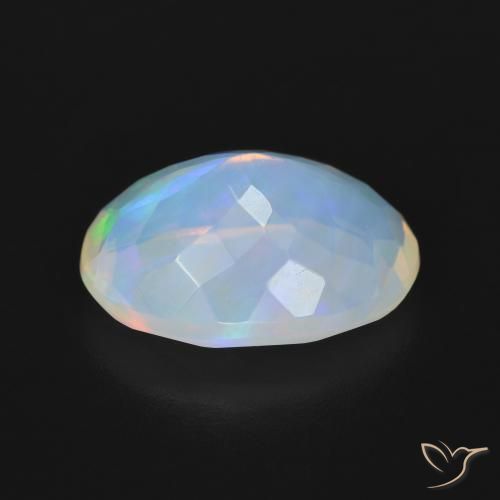 Opale Multicolore naturelle ovale, 3.67 ct, Transparent