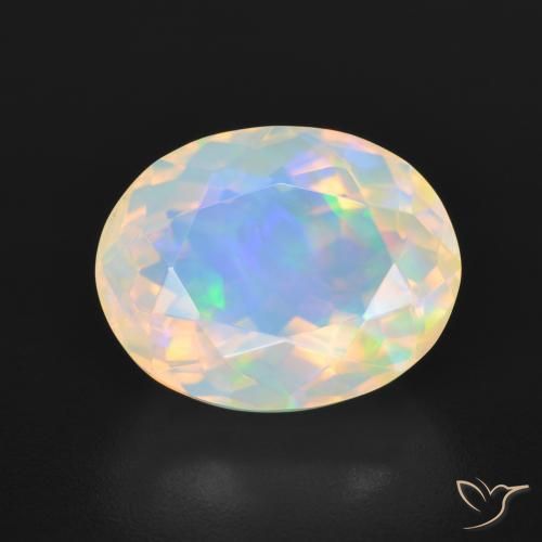 Opale Multicolore naturelle ovale, 3.90 ct, Transparent