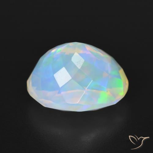 Opale Multicolore naturelle ovale, 3.90 ct, Transparent